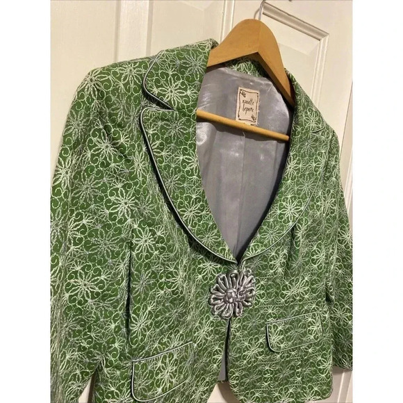 Nanette Lepore Green Floral Blazer - Picture 2 of 15
